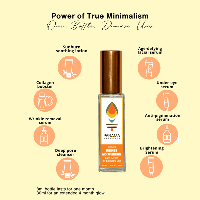 Turmeric Intense Moisturizing Face Serum for Extra Dry Skin - 30ml | Verified Sustainable Face Serum on Brown Living™