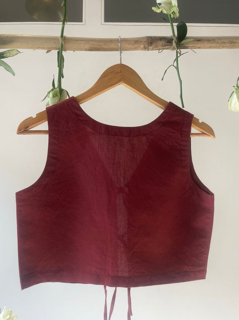 Two-Way Crop Hemp Cotton Top | Verified Sustainable Womens Top on Brown Living™