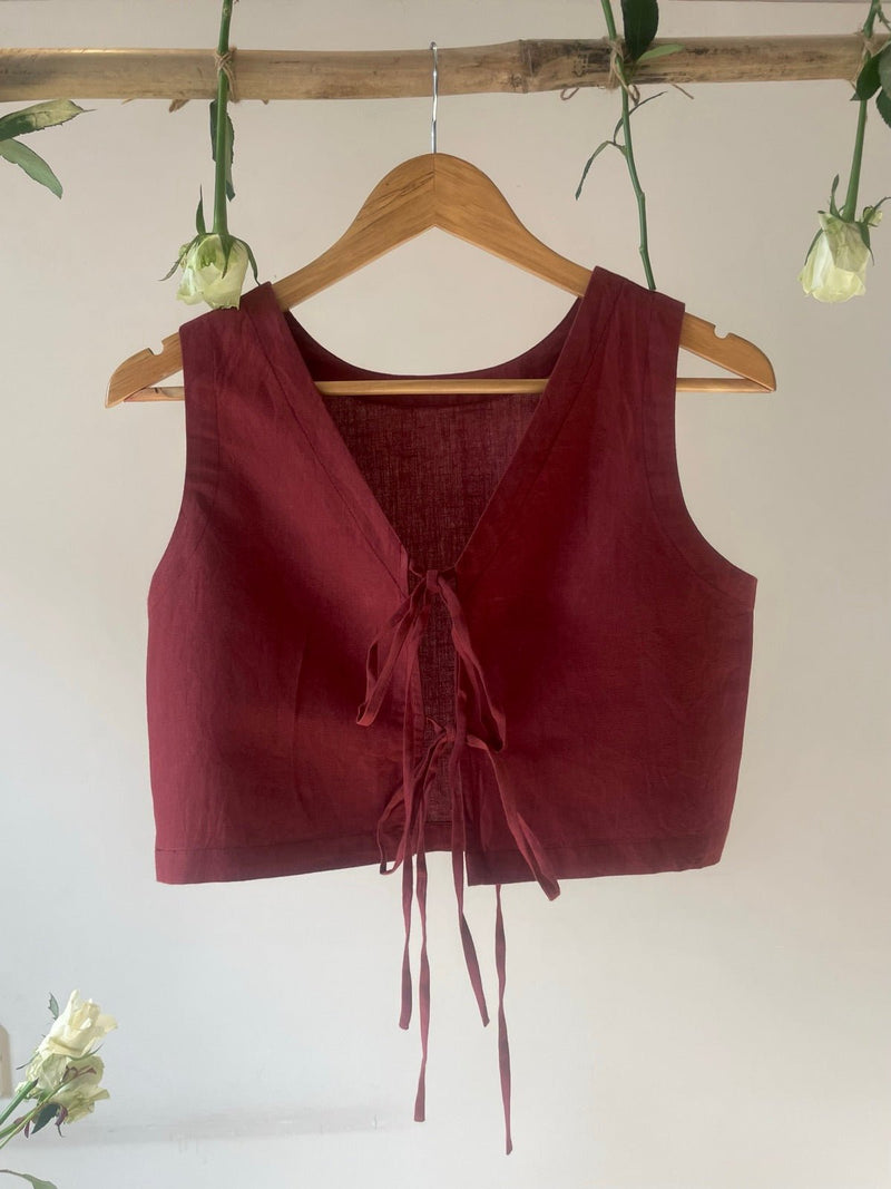 Two-Way Crop Hemp Cotton Top | Verified Sustainable Womens Top on Brown Living™