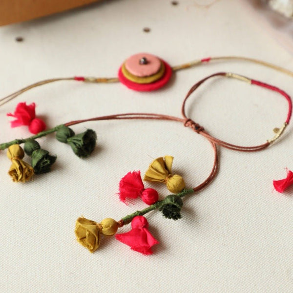 Upcycled Fabric Artisanal Rakhi and Lumba Rakhi Set | Verified Sustainable Rakhi on Brown Living™