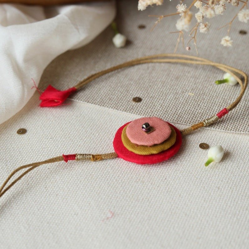 Upcycled Fabric Artisanal Rakhi | Color Rings | Verified Sustainable Rakhi on Brown Living™