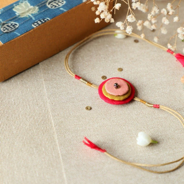 Upcycled Fabric Artisanal Rakhi | Color Rings | Verified Sustainable Rakhi on Brown Living™