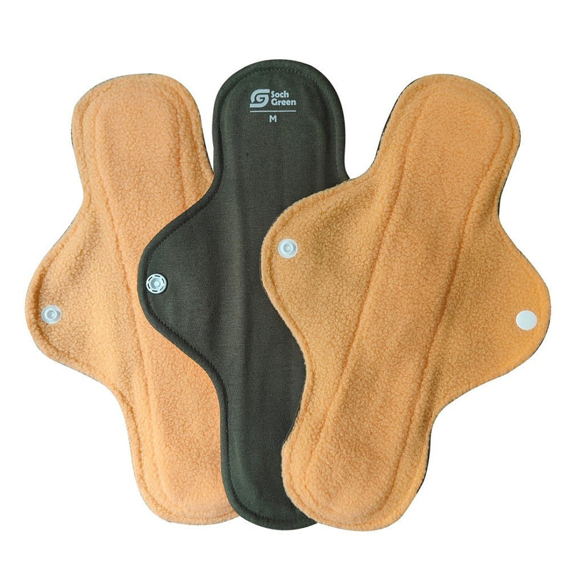 Urine Leak Reusable Cloth Pads (Quick Dry) (3 pcs) | Verified Sustainable Sanitary Pad on Brown Living™