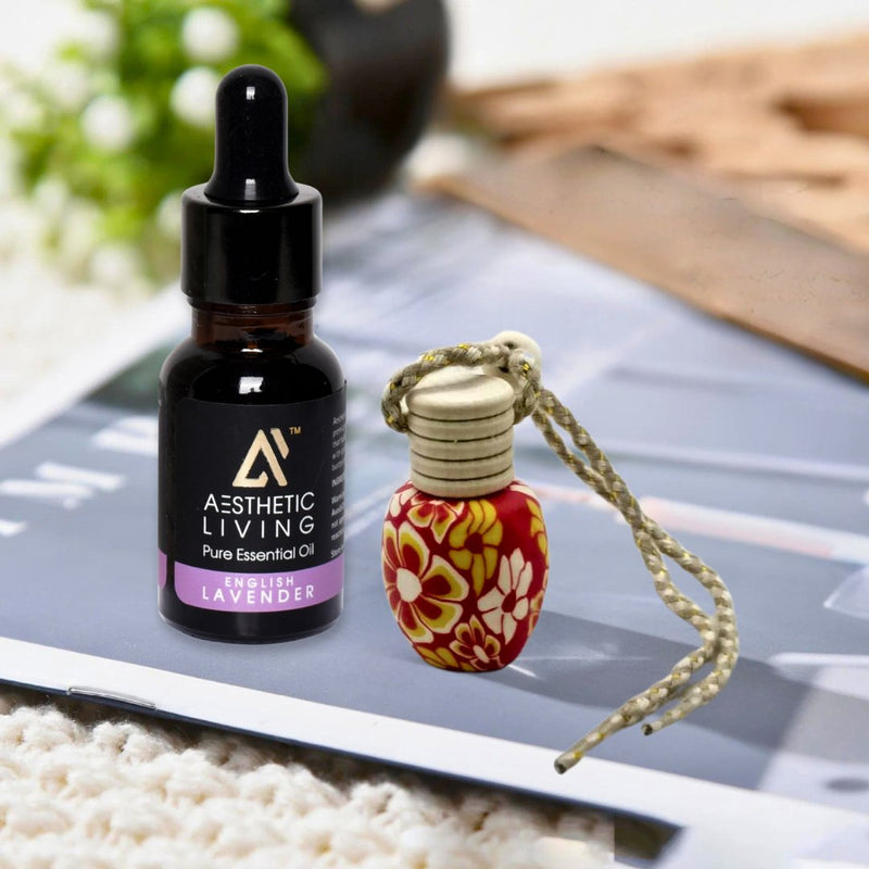 Urn Shape Car Aromatizer/ Diffuser Bottle with Essential Oil | Verified Sustainable Essential Oils on Brown Living™