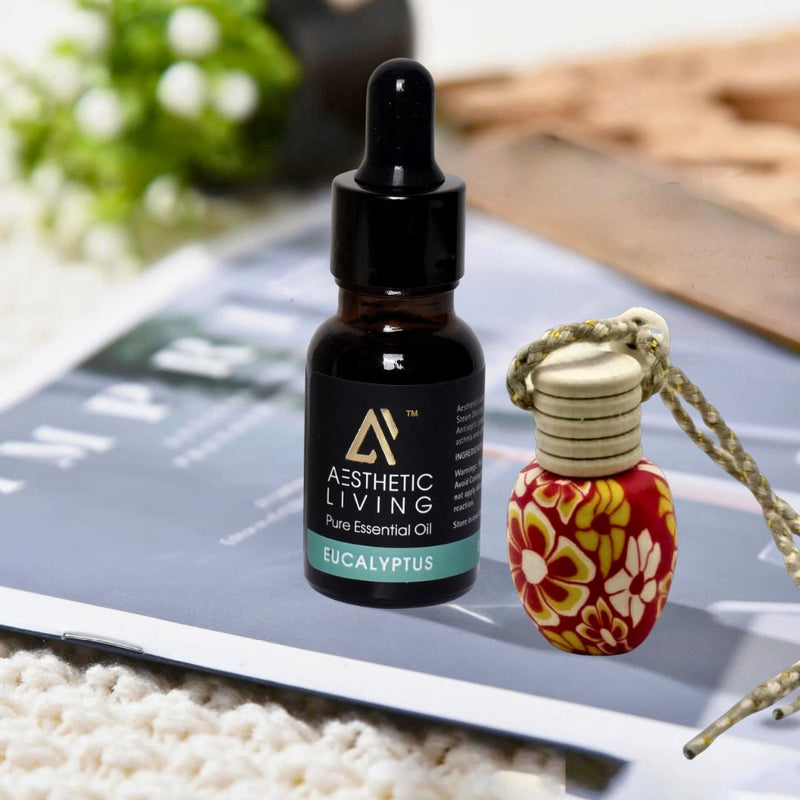 Urn Shape Car Aromatizer/ Diffuser Bottle with Essential Oil | Verified Sustainable Essential Oils on Brown Living™