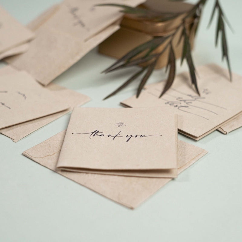 Uttarakhand Handmade Foldable Hemp Paper Gift Cards Set | Verified Sustainable Greeting & Note Cards on Brown Living™