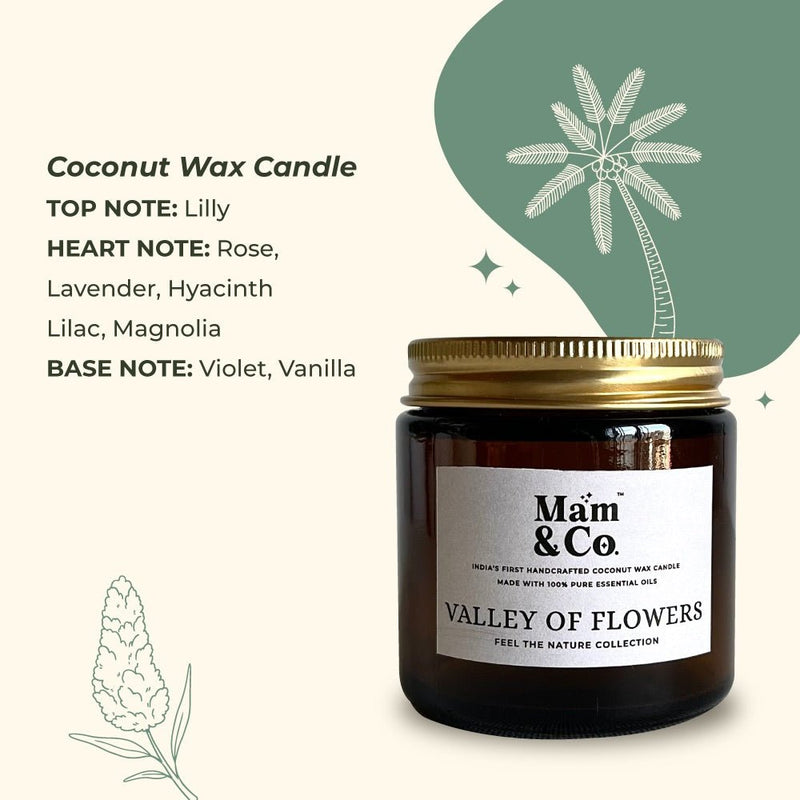 Valley of Flowers - 100% Coconut Wax Botanical Candle | Verified Sustainable Candles & Fragrances on Brown Living™