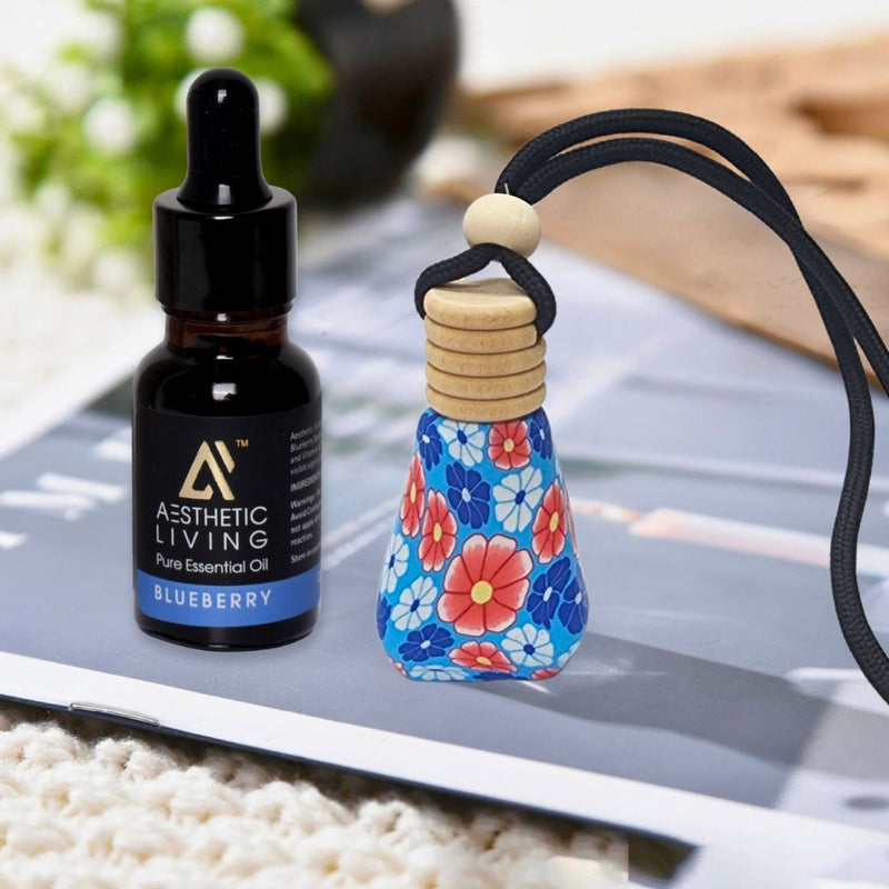 Vase Shape Car Aromatizer/Diffuser Bottle with Essential Oil | Verified Sustainable Essential Oils on Brown Living™