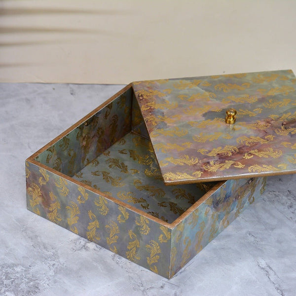 Vedic Design Square MDF Box | Verified Sustainable Home Decor on Brown Living™