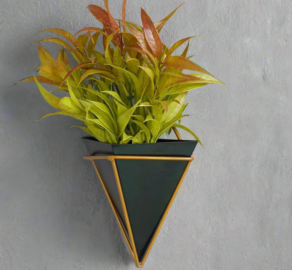 Wall Hanging Pots for Plants(White Pyramid, Black Pyramid - Pack 2) | Verified Sustainable Pots & Planters on Brown Living™