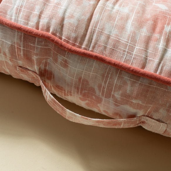 Water Color Pink Floor Cushion 50 X 50 Cm | Verified Sustainable Covers & Inserts on Brown Living™