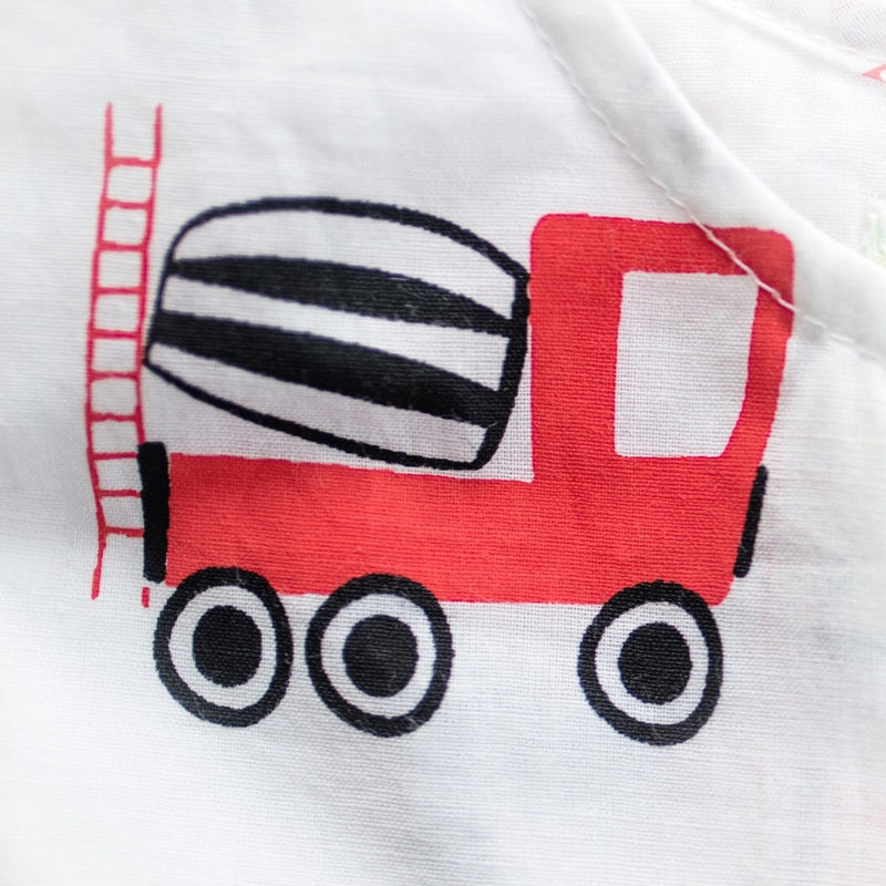 Whirly Cement Mixer - Unisex Kids Cotton Nightwear | Verified Sustainable Kids Pyjamas on Brown Living™