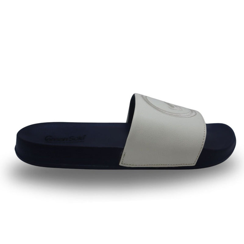 White Slider Men's Casual Slippers | Verified Sustainable Mens Sliders on Brown Living™