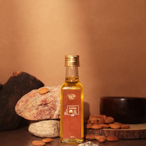 Wood Pressed Kashmiri Almond Oil | Kashmiri Badam ka Tel | Verified Sustainable Hair Oil on Brown Living™