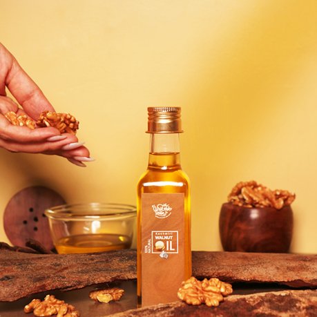 Wood Pressed Kashmiri Walnut Oil | Kashmiri Akhrot ka Tel | Verified Sustainable Hair Oil on Brown Living™