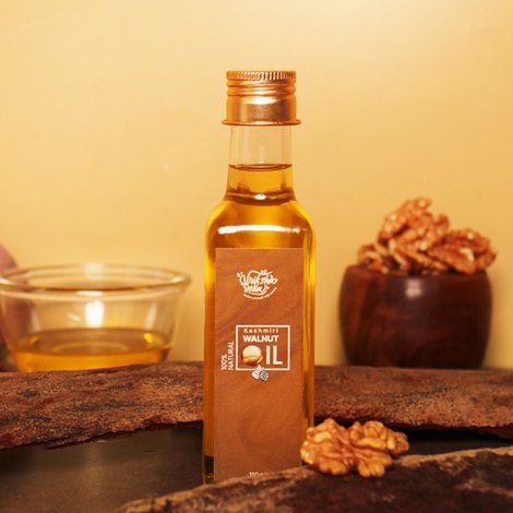 Wood Pressed Kashmiri Walnut Oil | Kashmiri Akhrot ka Tel | Verified Sustainable Hair Oil on Brown Living™