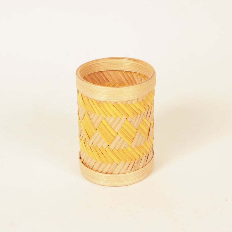 Bamboo Weave Pen Stand - Diamond