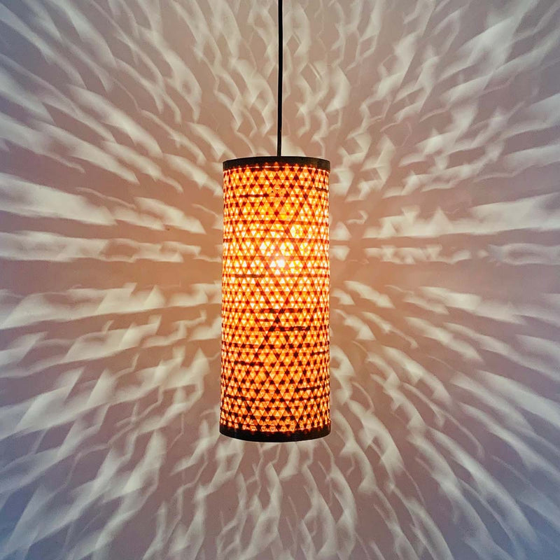 Bamboo Cylindrical Handmade Starnet Lamp