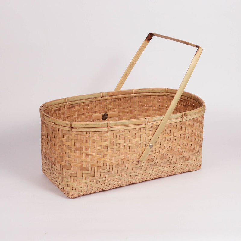 Bamboo Picnic Basket withOne Handle