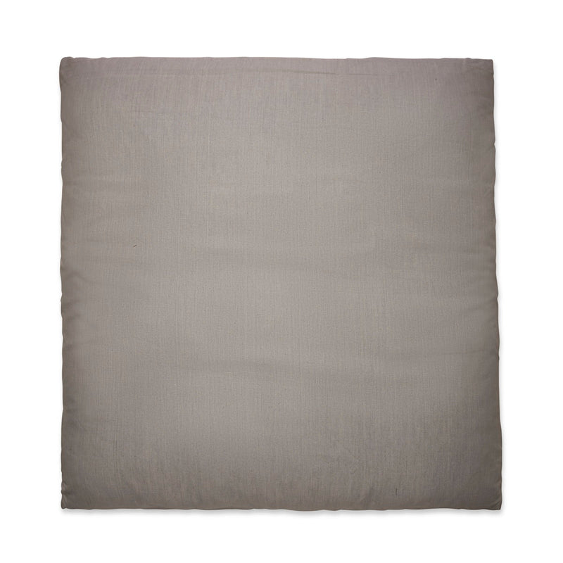 Zabuton Cushion for Meditation & Zafu filled with Cotton - Light grey | Verified Sustainable Yoga Pillow on Brown Living™