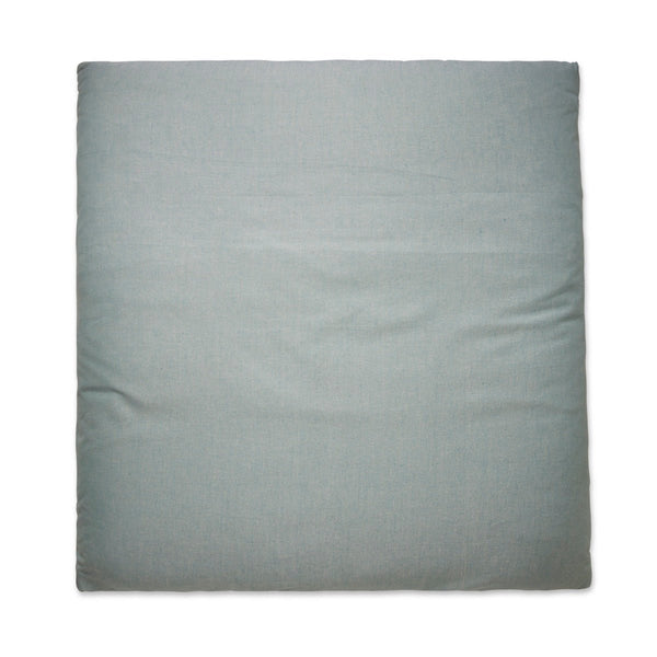 Zabuton Cushion for Meditation & Zafu filled with Cotton - Misty Blue | Verified Sustainable Yoga Pillow on Brown Living™