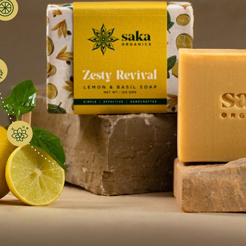 Zesty Revival | Handmade Lemon & Basil Soap with Moisturizing Formula (120gm) | Verified Sustainable Body Soap on Brown Living™