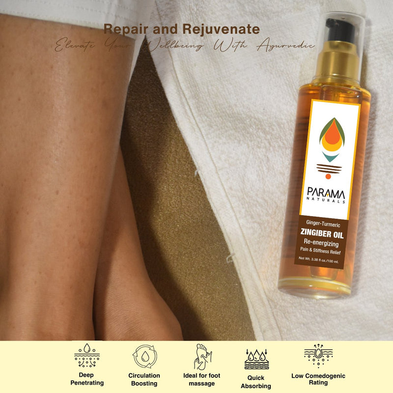 Zingiber Oil Re - Energizing Pain & Stiffness Relief | Verified Sustainable Body Oil on Brown Living™