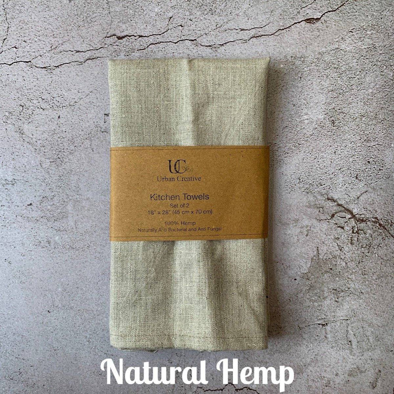 Buy Kitchen Towels 100% Hemp Single 18"x27" or 45x68 cm | Shop Verified Sustainable Kitchen Linens on Brown Living™