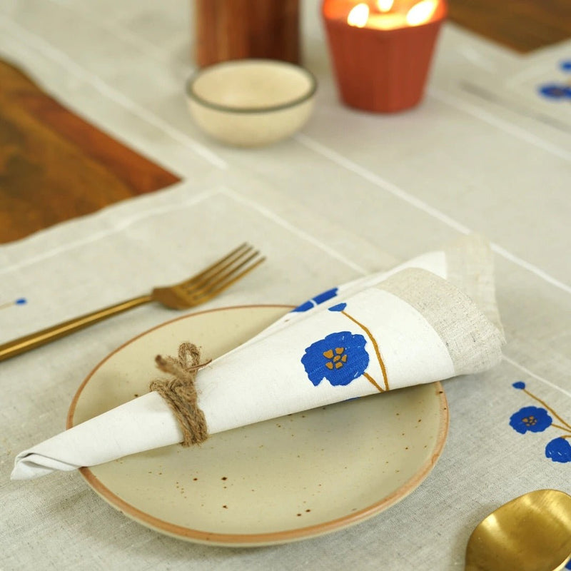 Buy 100% Hemp Reusable Napkins | Sustainable Screen Prints | Shop Verified Sustainable Table Linens on Brown Living™