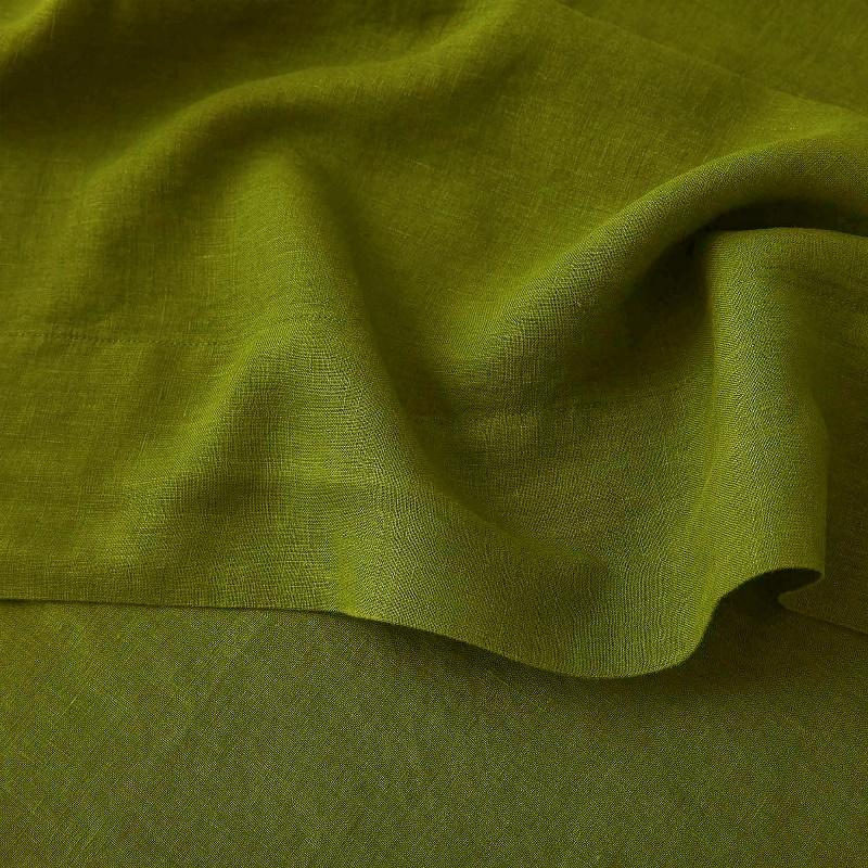 Buy 100% Pure Linen Moss Green Luxury Bedsheet Set | Shop Verified Sustainable Bed Linens on Brown Living™