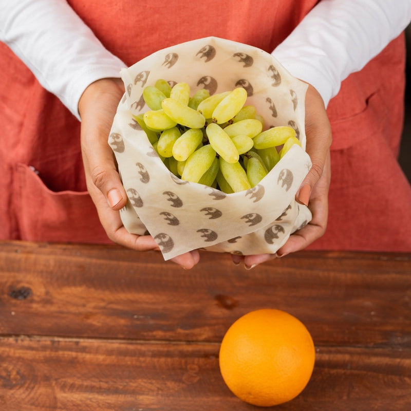 Buy 2 Large Square 14" x 14" Madhu Wrap Reusable Beeswax Wrap | Shop Verified Sustainable Food Wraps on Brown Living™