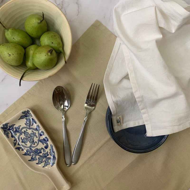 Buy 2 Organic Cotton Kitchen Towels with Plant Based Dyes -18" x 27" | Shop Verified Sustainable Kitchen Linens on Brown Living™