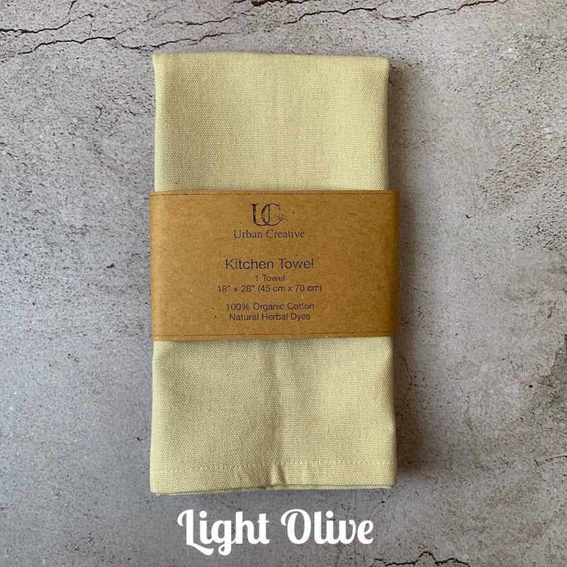 Buy 2 Organic Cotton Kitchen Towels with Plant Based Dyes -18" x 27" | Shop Verified Sustainable Kitchen Linens on Brown Living™