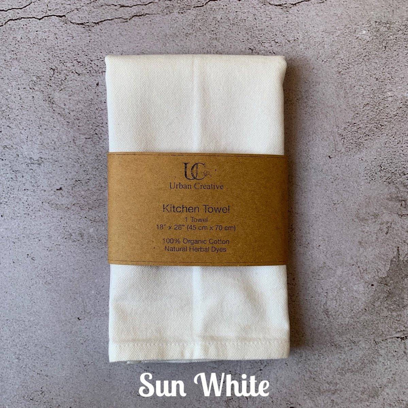 Buy 2 Organic Cotton Kitchen Towels with Plant Based Dyes -18" x 27" | Shop Verified Sustainable Kitchen Linens on Brown Living™