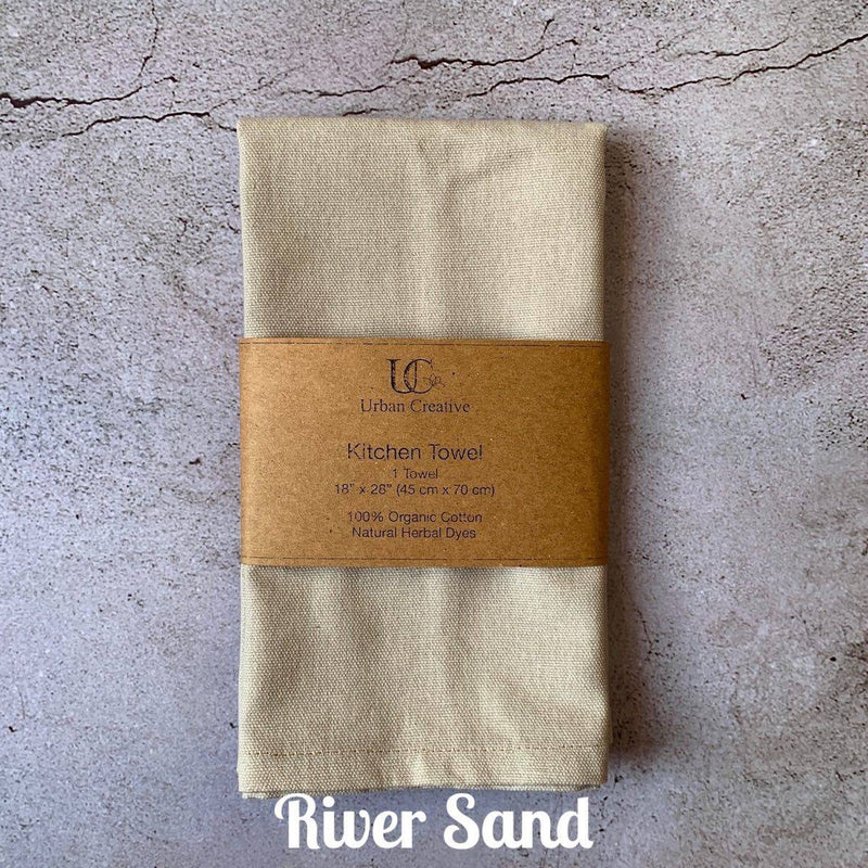 Buy 2 Organic Cotton Kitchen Towels with Plant Based Dyes -18" x 27" | Shop Verified Sustainable Kitchen Linens on Brown Living™