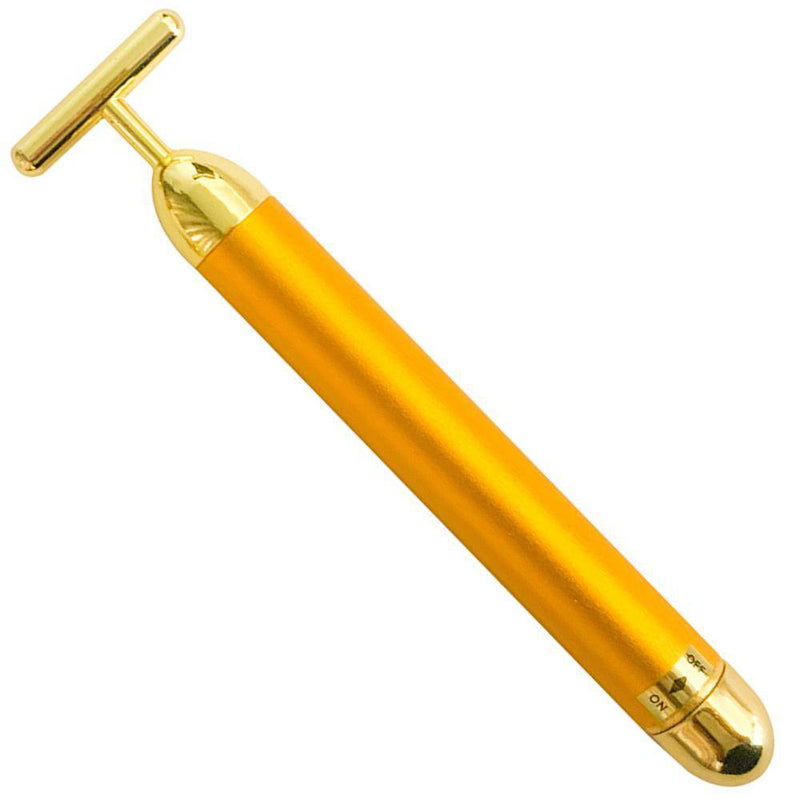 Buy 24k Gold Vibrating Face Roller & Sculptor | FREE Gold Beauty Elixir Oil | Shop Verified Sustainable Massager on Brown Living™