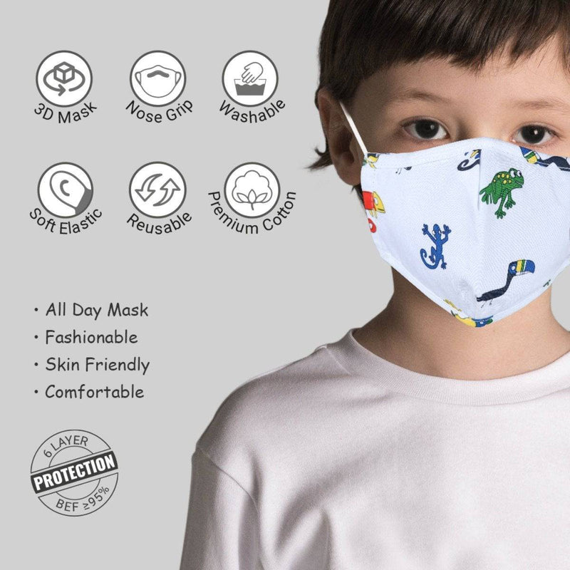 Buy 7 Layer Cotton Mask For Kids - Pack Of 3 (Code: 503) | Shop Verified Sustainable Face Mask on Brown Living™