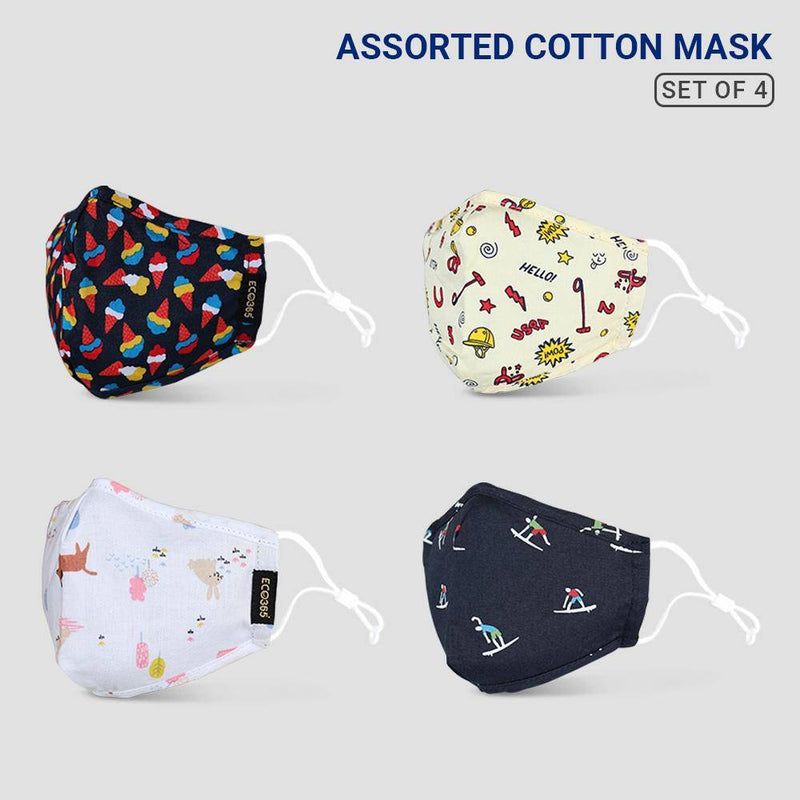 Buy 7 Layer Reusable Cotton Mask For Kids - Pack Of 4 | Shop Verified Sustainable Face Mask on Brown Living™