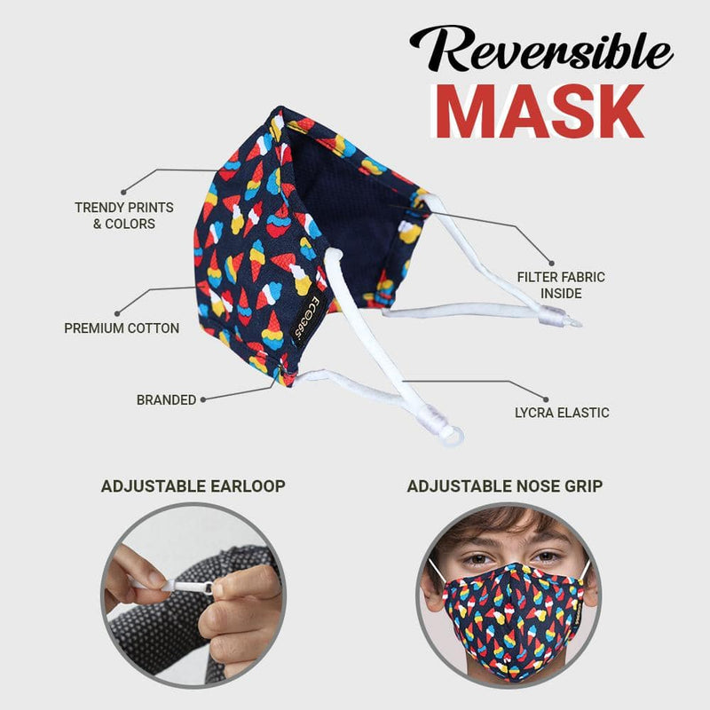 Buy 7 Layer Reusable Cotton Mask For Kids - Pack Of 4 | Shop Verified Sustainable Face Mask on Brown Living™