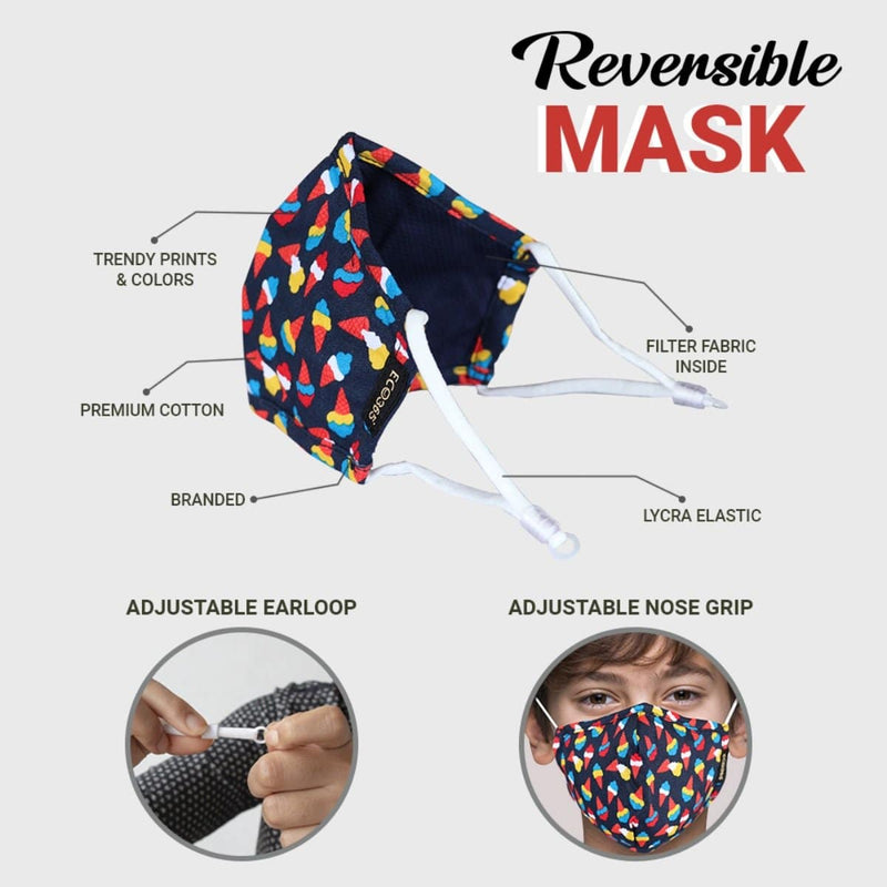 Buy 7 Layer Reusable Cotton Mask For Kids - Pack Of 5 | Shop Verified Sustainable Face Mask on Brown Living™