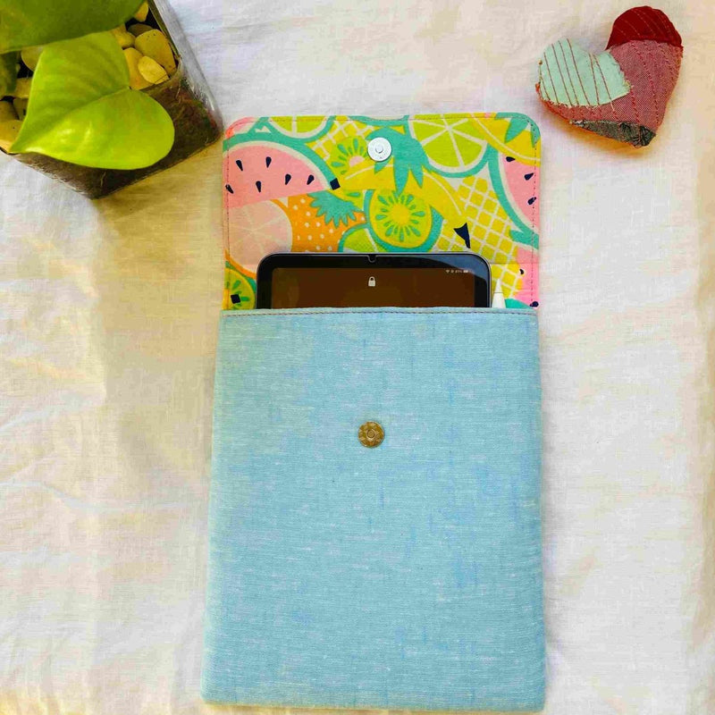 Buy 8 inch Tablet Covers/ iPad Mini Sleeves- Red, Pastel blue | Shop Verified Sustainable Tech Accessories on Brown Living™