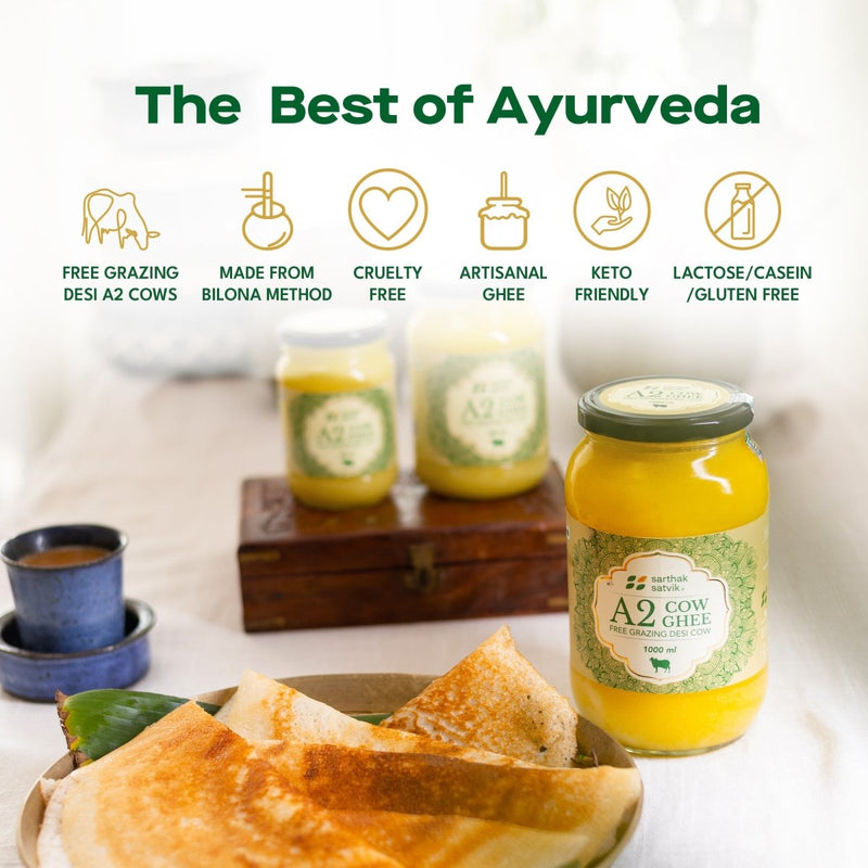 Buy A2 Desi Cow Ghee - 1 Ltr + 1 Ltr | Shop Verified Sustainable Ghee on Brown Living™