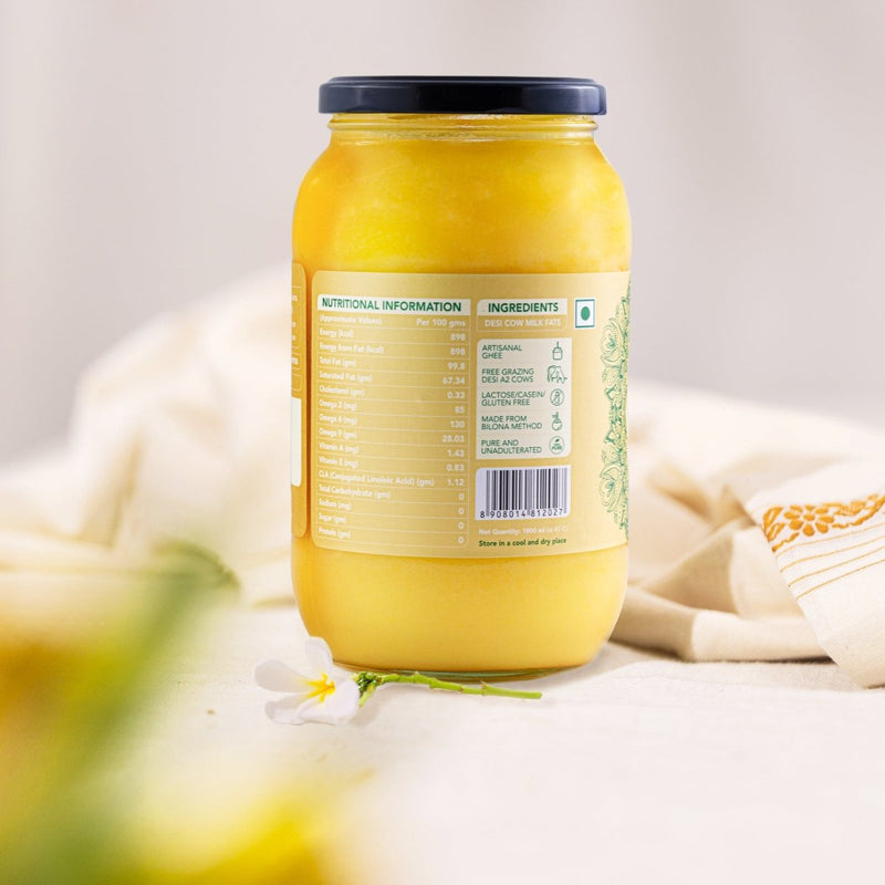 Buy A2 Desi Cow Ghee - 1 Ltr + 1 Ltr | Shop Verified Sustainable Ghee on Brown Living™