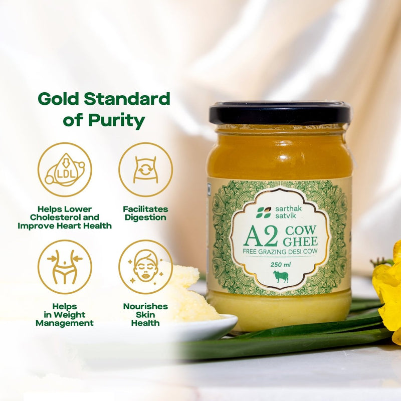 Buy A2 Desi Cow Ghee - 250ml + 250ml | Shop Verified Sustainable Products on Brown Living