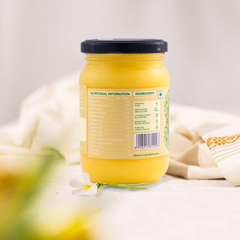 Buy A2 Desi Cow Ghee - 250ml | Bilona Method | Shop Verified Sustainable Products on Brown Living