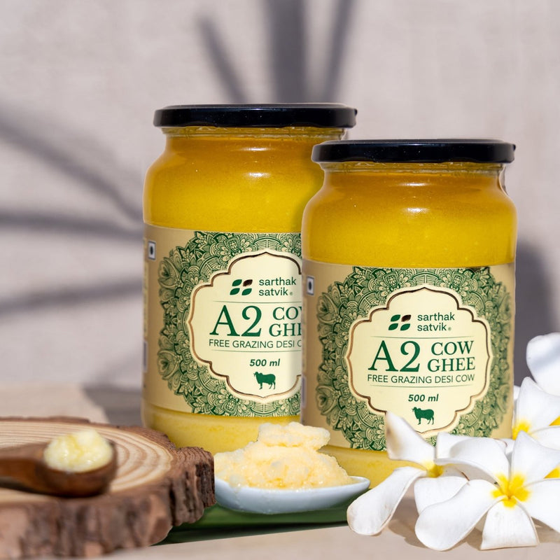 Buy A2 Desi Cow Ghee - 500 ml + 500 ml | Shop Verified Sustainable Ghee on Brown Living™