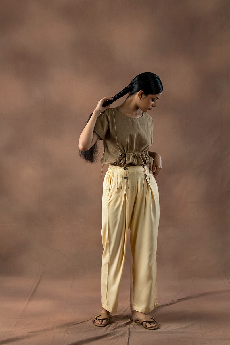 Buy Abdar Viscose Trouser | Shop Verified Sustainable Womens Trouser on Brown Living™