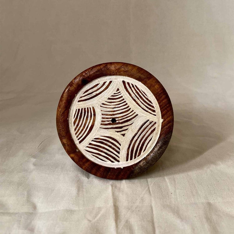 Buy Abstract Lines Hand Painted Coasters Set Of 4 | Shop Verified Sustainable Table Essentials on Brown Living™