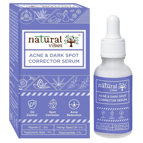 Buy Acne & Dark Spot Corrector Face Serum with Hyaluronic Acid, Vitamin C & Niacinamide 30 ml | Shop Verified Sustainable Face Serum on Brown Living™