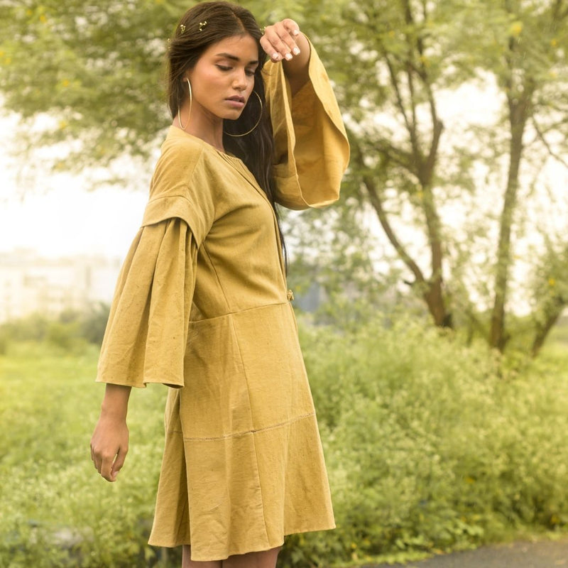 Buy Agastya Dress - Green | Shop Verified Sustainable Womens Dress on Brown Living™